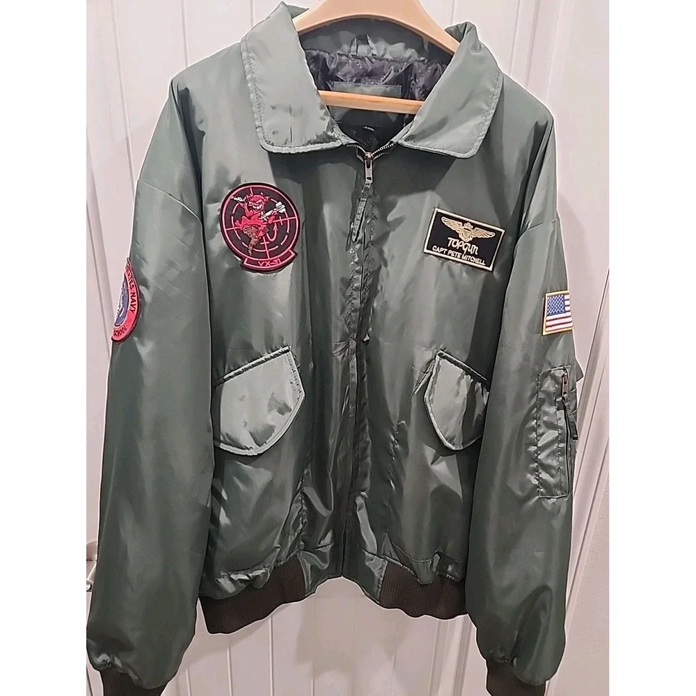 NEW Tom Cruise Top Gun Maverick Flight‎ Bomber Jacket Jet Pilot Jacket 3X